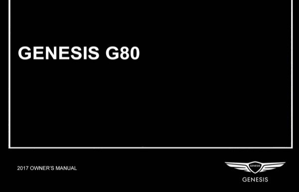 2017 Genesis G80 Owner's Manual