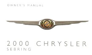 2000 Chrysler Sebring Sedan Owner's Manual