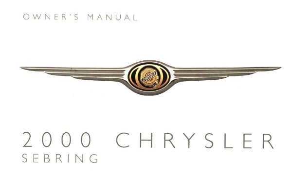 2000 Chrysler Sebring Sedan Owner's Manual