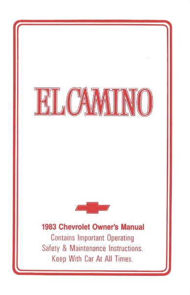 1983 Chevrolet El Camino Owner's Manual