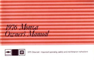 1976 Chevrolet Monza Owner's Manual
