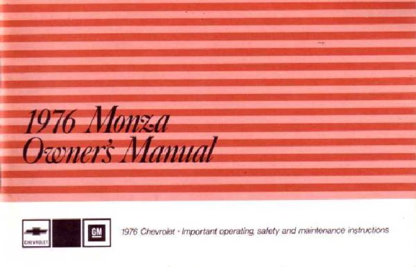 1976 Chevrolet Monza Owner's Manual
