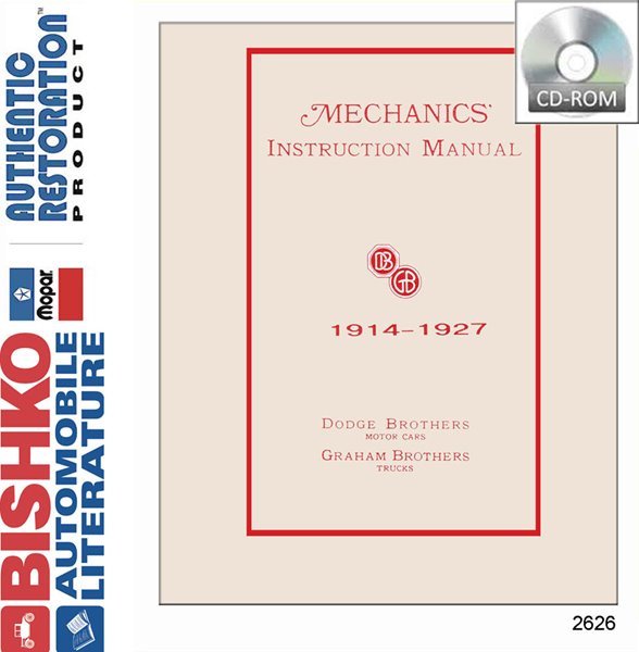 1914–1927 Dodge CAR TRUCK ALL MODELS Factory Shop Service Manual