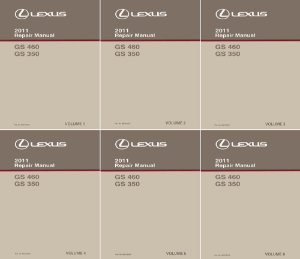 2011 Lexus GS 460, GS 350 Factory Shop Service Manual