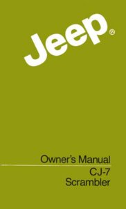 1984 Jeep CJ & Scrambler Owner's Manual
