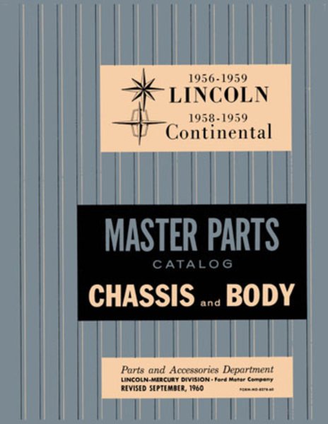 1956–1959 Lincoln All Models Parts Book
