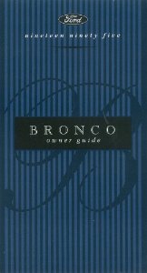 1995 Ford Bronco Owner's Manual