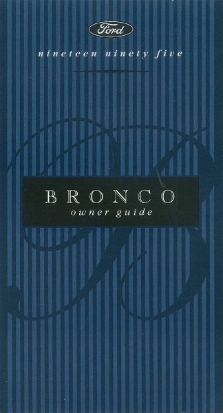 1995 Ford Bronco Owner's Manual