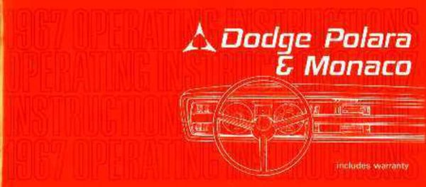1967 Dodge Polara, Monaco Owner's Manual