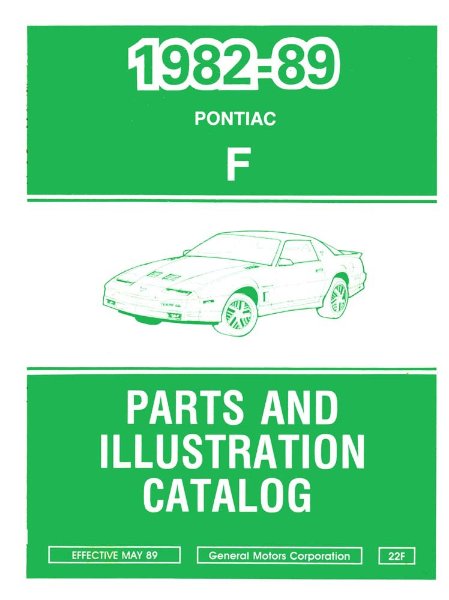 1982–1989 Pontiac Firebird Parts Book