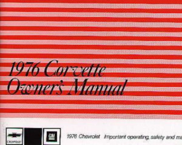 1976 Chevrolet Corvette Owner's Manual