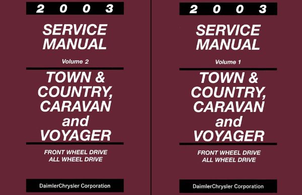 2003 Chrysler Town & Country, Caravan, Voyager Factory Shop Service Manual