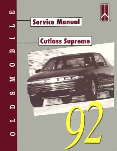 1992 Oldsmobile Cutlass Supreme Factory Shop Service Manual