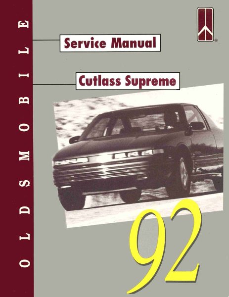 1992 Oldsmobile Cutlass Supreme Factory Shop Service Manual
