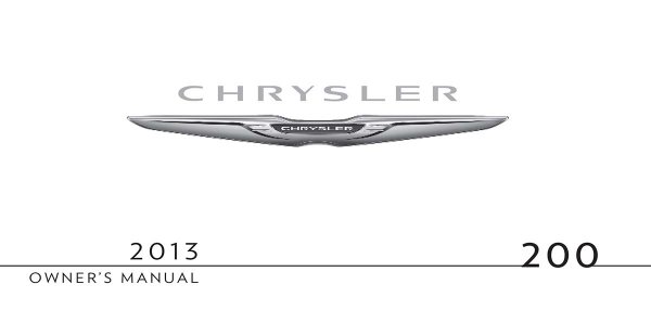 2013 Chrysler Chrysler 200 Owner's Manual