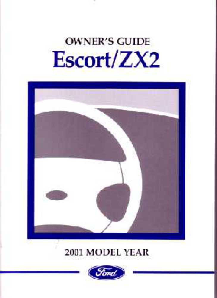 2001 Ford Escort Owners Manual User Guide Operator Book