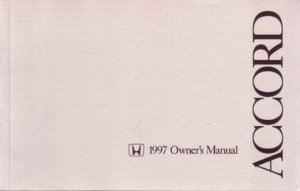 1997 Honda Accord Sedan Owner's Manual