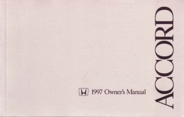 1997 Honda Accord Sedan Owner's Manual