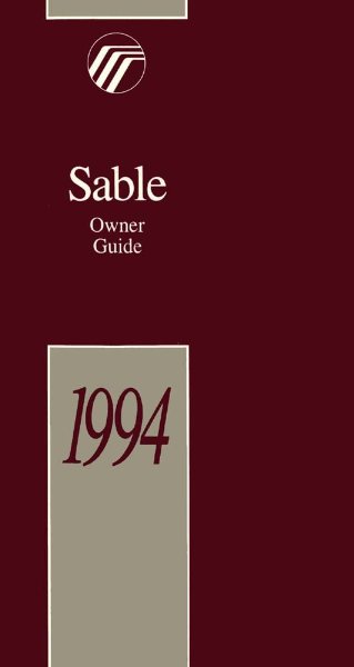 1994 Mercury Sable Owner's Manual