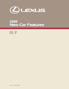 2008 Lexus IS F Factory Shop Service Manual