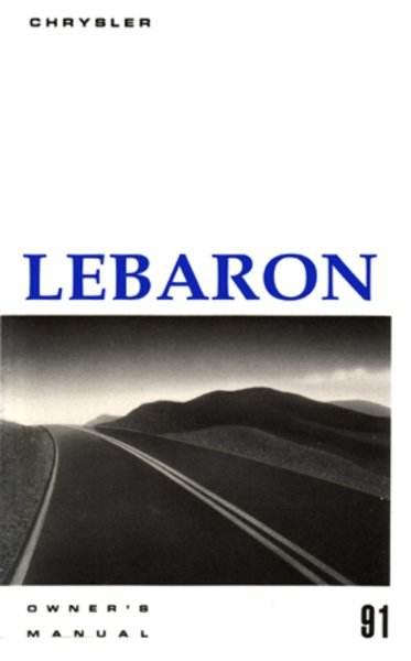 1991 Chrysler Lebaron Coupe Convertible Owner's Manual