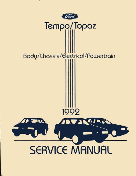 1992 Ford Tempo, Topaz Factory Shop Service Manual