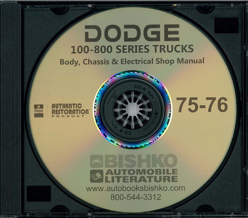 1975-76 DODGE 100-800 SERIES TRUCK Body, Chassis & Electrical Service Manual