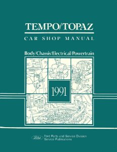1991 Ford Tempo, Topaz Factory Shop Service Manual