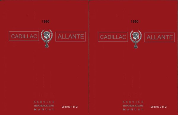 1990 Cadillac Allante Factory Shop Service Manual