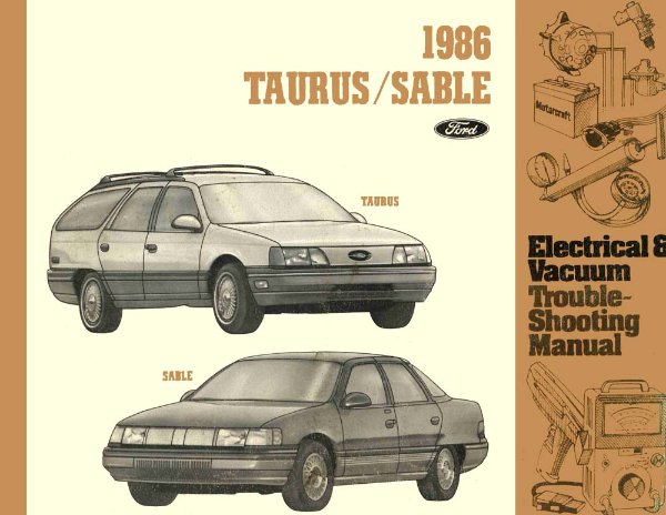 1986 Ford Taurus, Sable Wiring Diagrams Manual