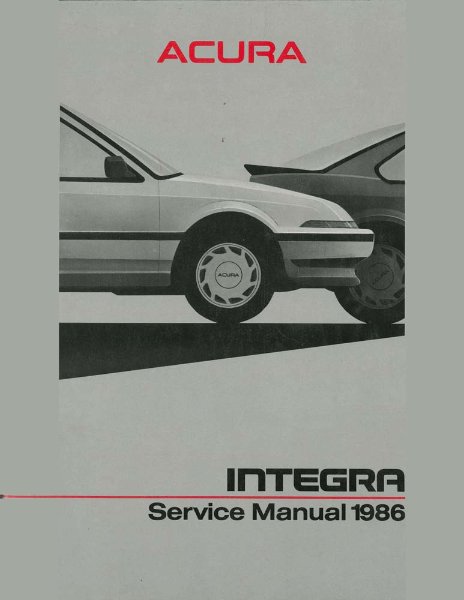 1986 Acura Integra Factory Shop Service Manual