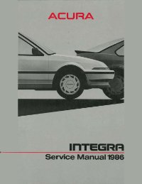 1986 Acura Integra Service Shop Repair Manual