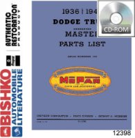 1936 1937 1938 1939 1940 Dodge Truck Parts Numbers List Guide PDF Catalog sample image