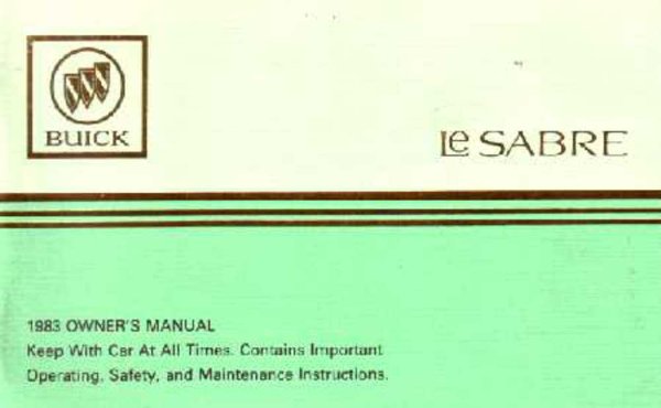 1983 Buick LeSabre Owner's Manual