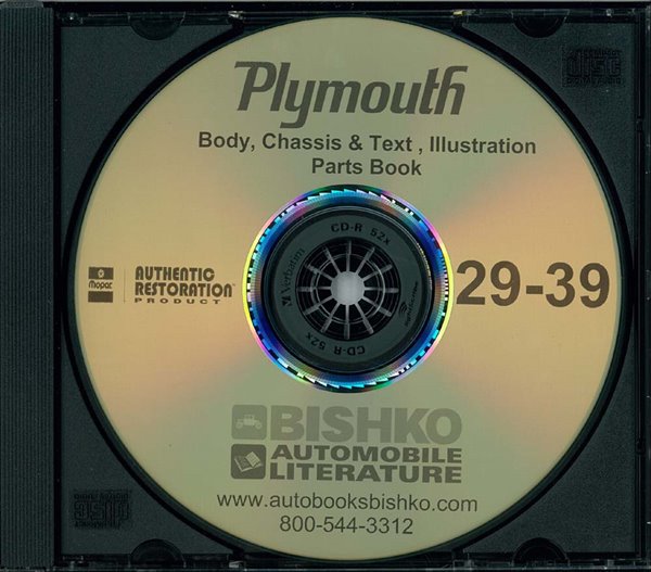 1929 1936 1937 1938 1939 Plymouth Part Numbers Book PDF List Guide Interchange