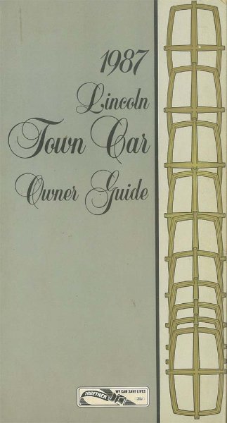 1987 Lincoln Town Car Owner's Manual