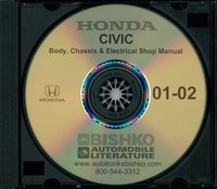 2001-02 HONDA CIVIC Body, Chassis & Electrical Service Manual w/ Coupe Supp sample image