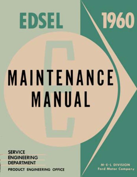 1960 Edsel Ranger, Villager Factory Shop Service Manual