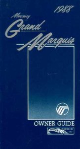 1988 Mercury Grand Marquis Owner's Manual