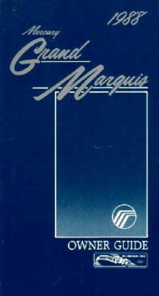 1988 Mercury Grand Marquis Owner's Manual