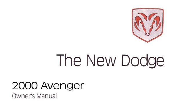 2000 Dodge Avenger Owner's Manual