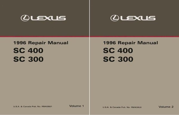 1996 Lexus SC 400 SC 300 Factory Shop Service Manual