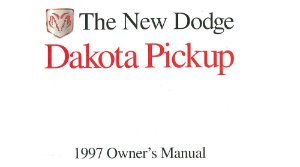 1997 Dodge Dakota Owner's Manual