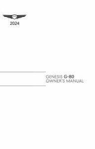 2024 Genesis G80 Owner's Manual