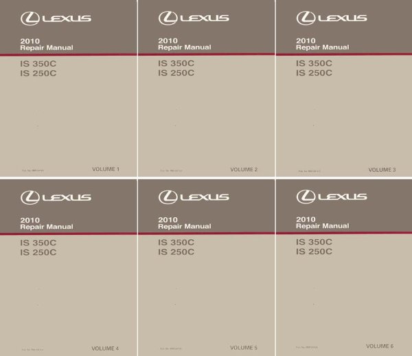 2010 Lexus IS 350C IS 250C Factory Shop Service Manual