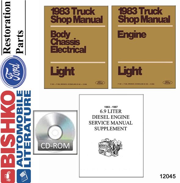 1983 Ford Econoline Bronco F100 - F350 Pickup Shop Service Repair Manual PDF
