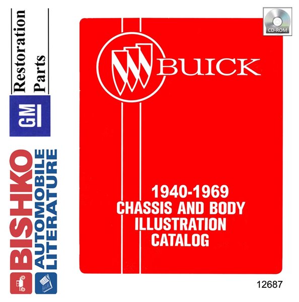 1940-1969 Buick Parts Numbers Book PDF List Guide Interchange Drawing