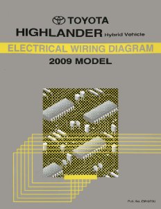 2009 Toyota Highlander Hybrid Wiring Diagrams Manual