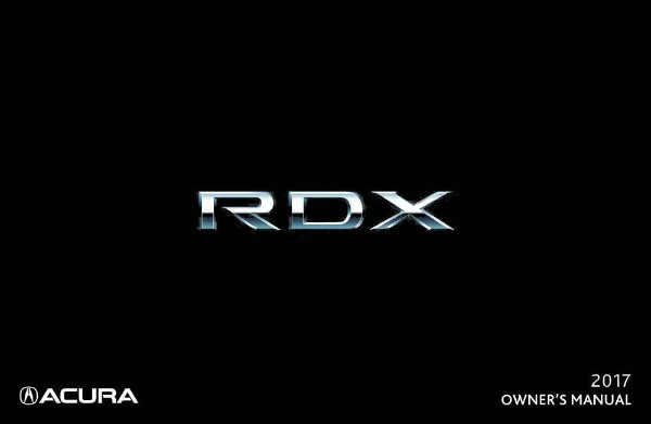 2017 Acura RDX Owner's Manual