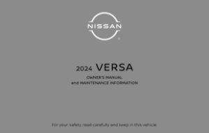 2024 Nissan Versa Sedan Owner's Manual